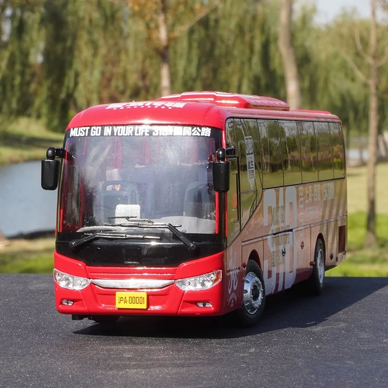 1:43 Zhongtong Bus Model Shixuan Bus Alloy Simulation Bus Model 318 Sichuan Tibet Journey Painting