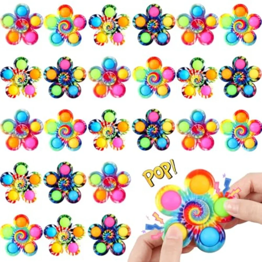 

Pack Party Favors Fidget Spinners for 4-8-, Treasure Box Toys Classroom Prizes, Goodie Bags Stuffers Gifts for 3-5, ADHD Pop Mi