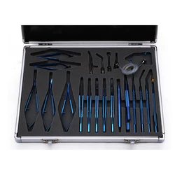 21pcs Ophthalmic Cataract Intraocular Set Surgical Instrument Eye Micro Surgery Tools