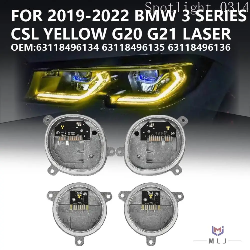 

63118496134 63118496135 63118496136 DRL CSL Yellow Chip For 2019-2022 BMW 3 Series G20 G21 Laser Headlight DRL Module Angel Eye