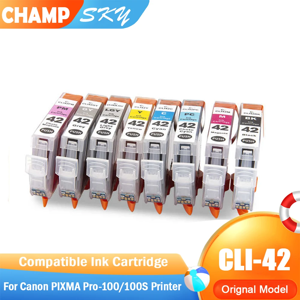 Cartucho de Tinta Compatível Premium CLI42 CLI 42 CLI-42 para Impressora Canon PIXMA Pro100