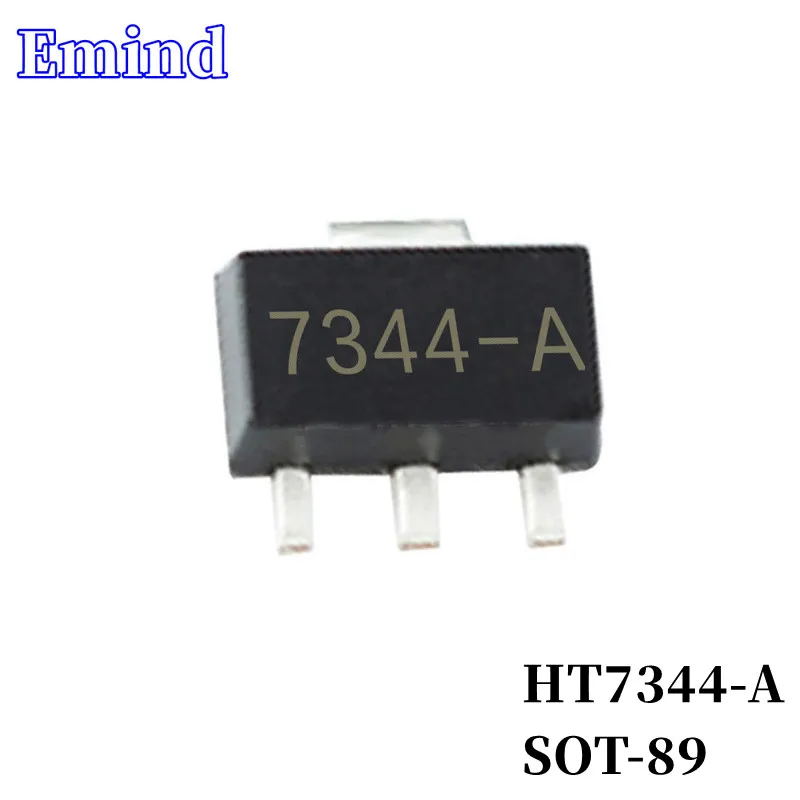 100/200/500/1000/2000Pcs HT7344-A 7344-1 LDO SMD Low Dropout Regulator SOT-89 Low Power 3-terminal Regulator