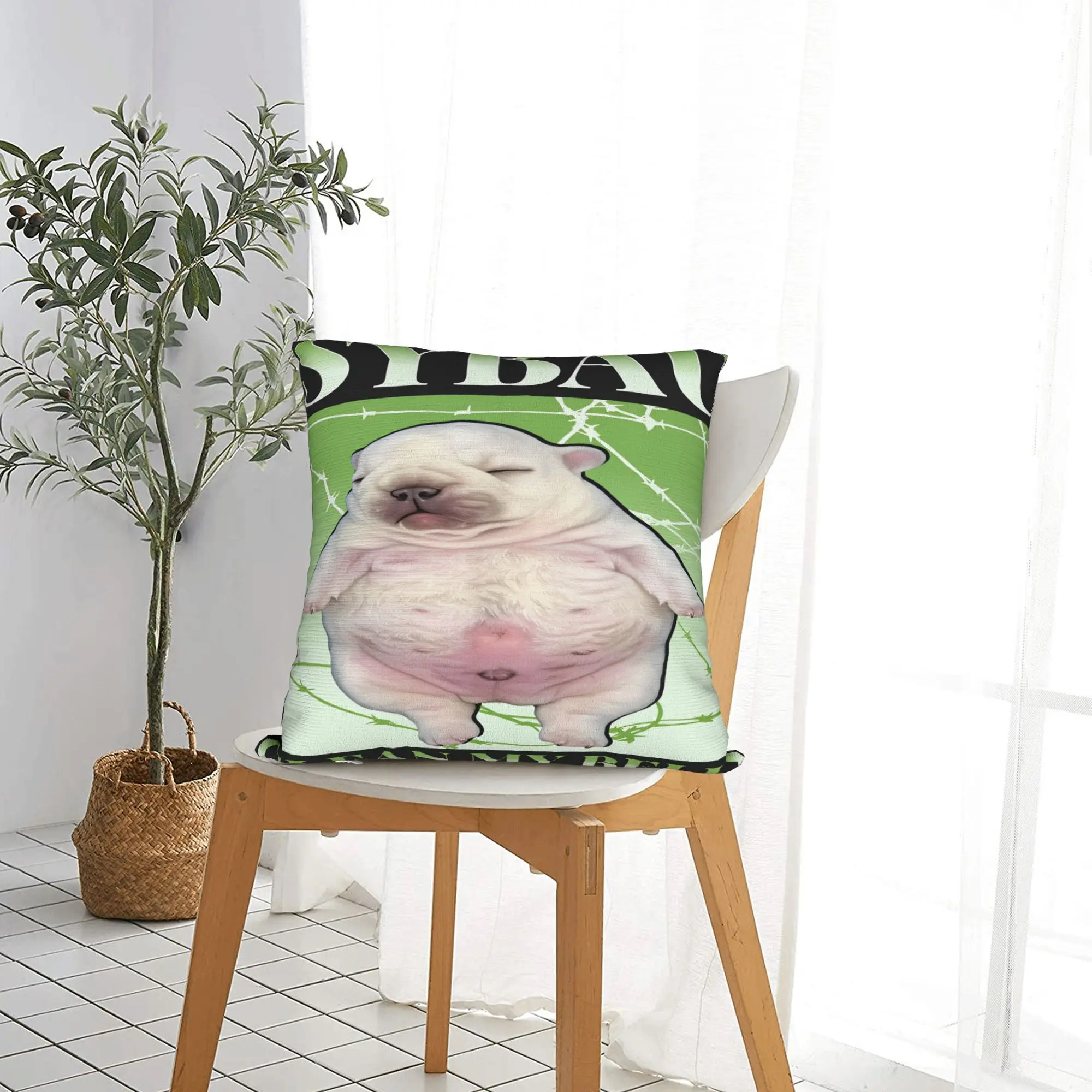 كيس وسادة أنا Pibble Dog جرو غسل تنظيف بلدي البطن مربع وسادة غطاء ل أريكة غرفة نوم ديكور المنزل سادات خمر #5