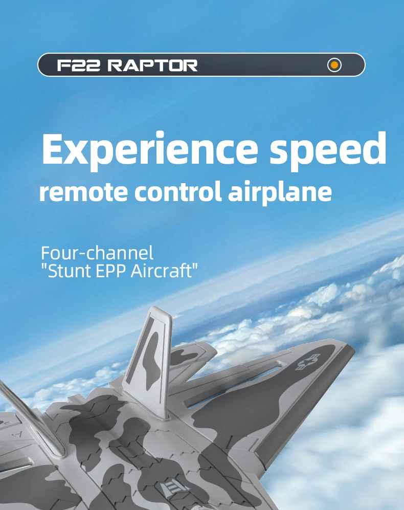 BM31 F22 Brushless RC Fighter 2.4G 4CH Remote Control Airplane EPP Foam Electric Model 490MM Biger Glider Toys for Adults