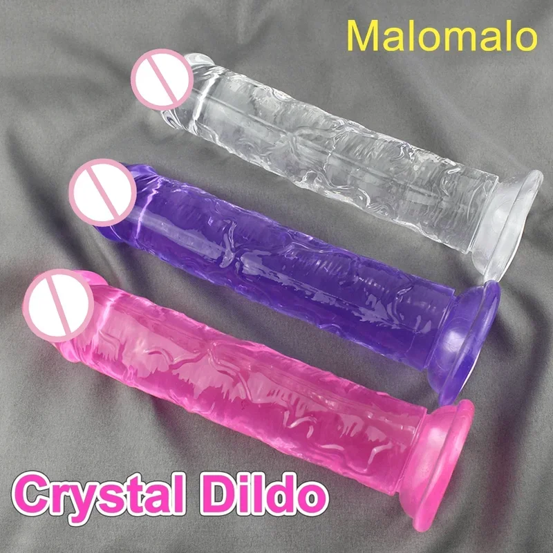 5 Size Realistic Big Jelly Dildo Adults Erotic Sex Toy for Women Cheap Soft Clitoris Vaginal Masturbators Penis Suction Cup Dick