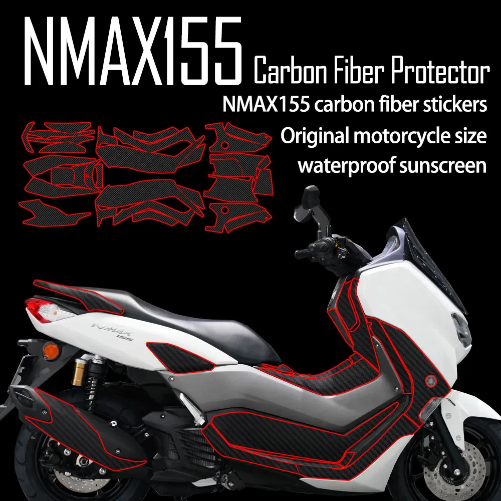 

Motorcycle Protective Film Carbon Fiber Full Body Protector Sticker Frosted Armor Decal For Nmax 155 2025 2022 2021 2020