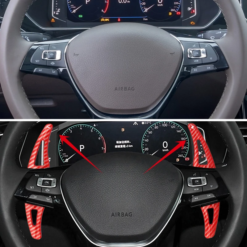 For Volkswagen Tiguan MK2 VW Golf7.5 Alltrack MK7/8 T-cross Passat B8 GTI R-line Car Steering Wheel Shift Paddle Shifter