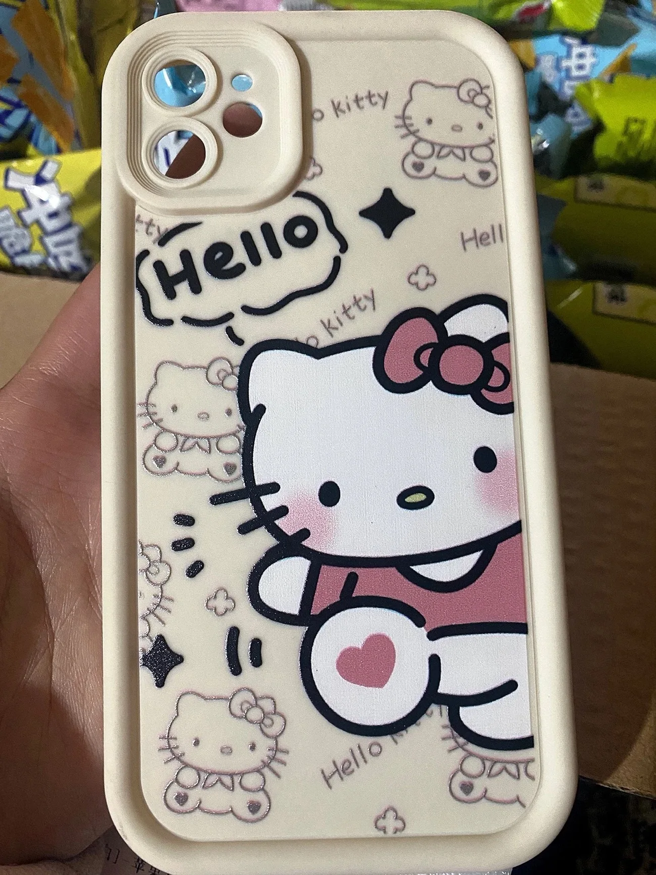 Nova capa de telefone Sanrio Ins Hello Kitty, adequada para iPhone 15 14 13 11 12 Pro Max Y2k capa de telefone para meninas soft shell marca moderna