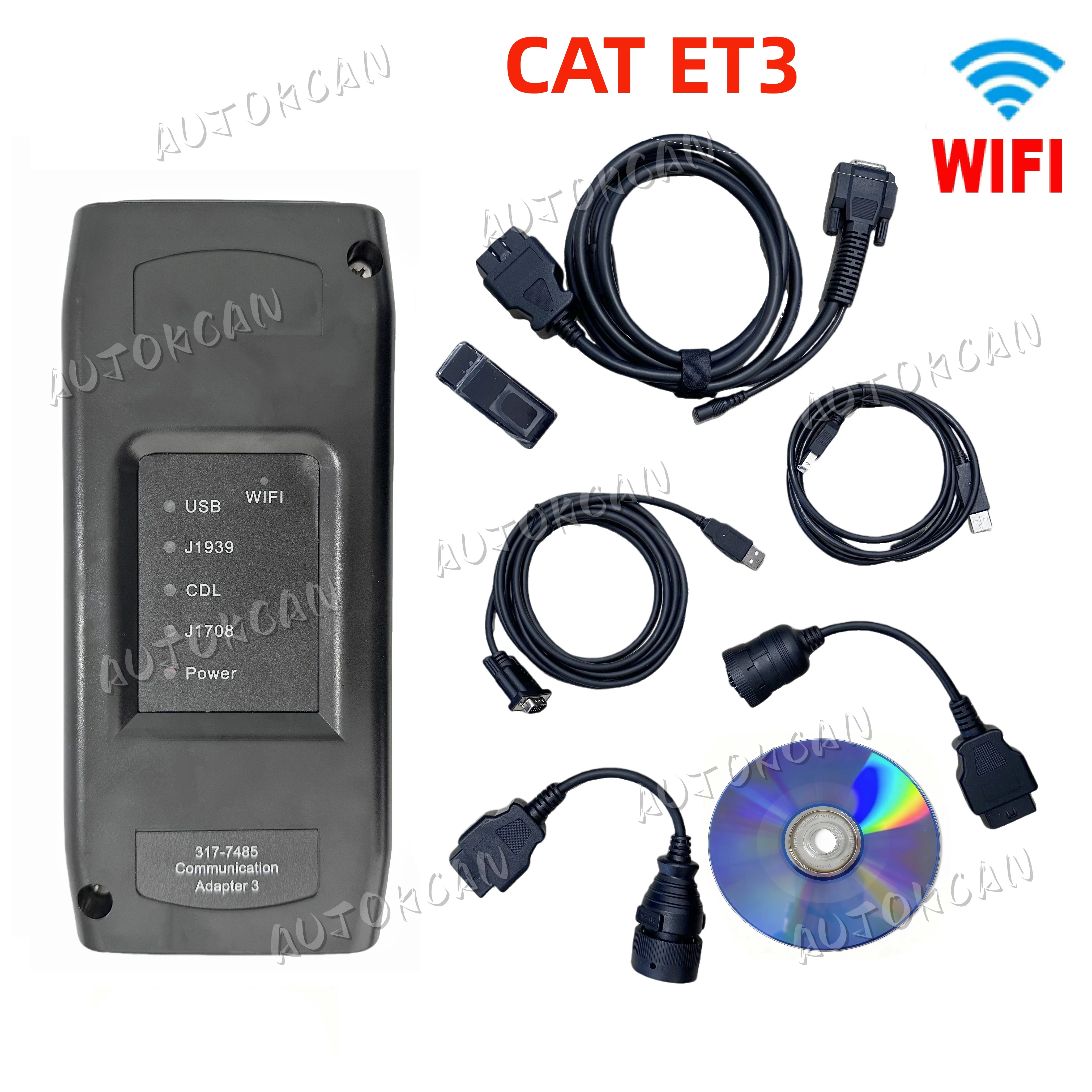 CAT ET3 Adapter III 317-7485 Communication Adapter 3 Truck Diagnostic Tool 9PIN 14PIn Heavy Duty Excavator Scanner