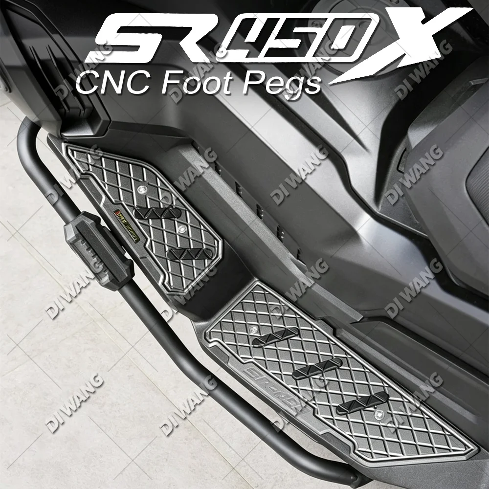 For VOGE SR450X Motorcycle CNC Aluminum Foot Pegs Anti-slip Wear-resistant Footrest Pedals Modified Replacement Accessories