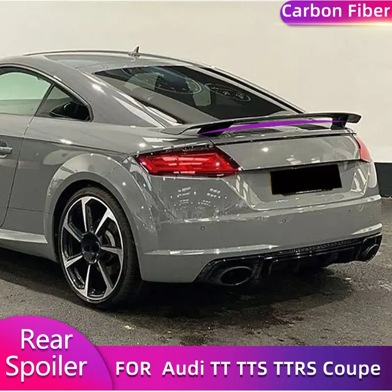 Carbon Fiber Rear Trunk Spoiler Wings for Audi TT TTS TTRS Coupe 2-Door 2015-2019 Car Racing Rear Spoiler Boot Lip Wing Lip