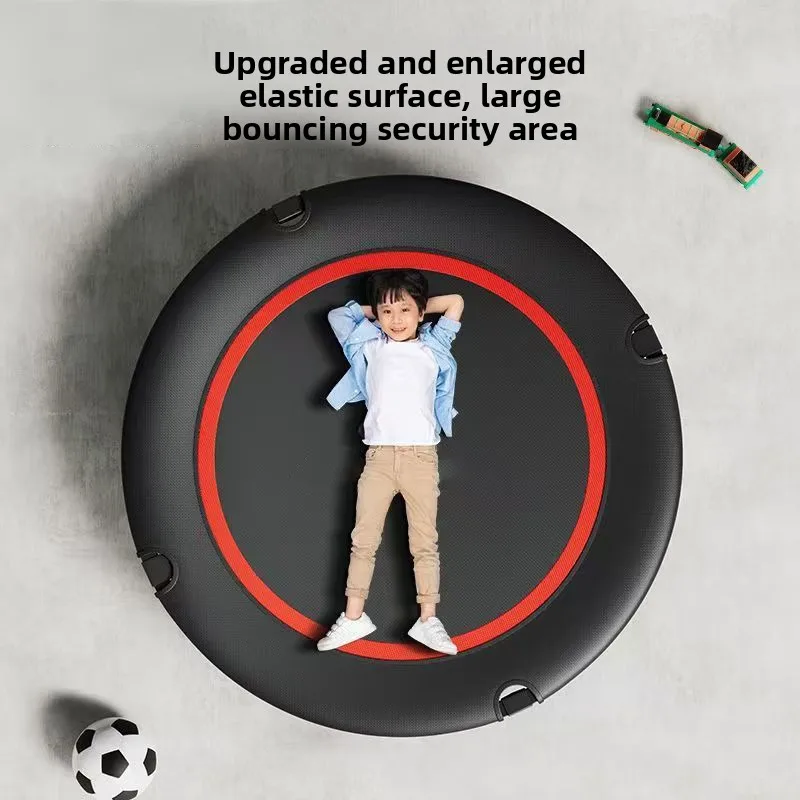Trampoline Fitness High Load-bearing Floor Armrest Safety Anti-rollover Stable Sports and Entertainment Jumping Bed Jump