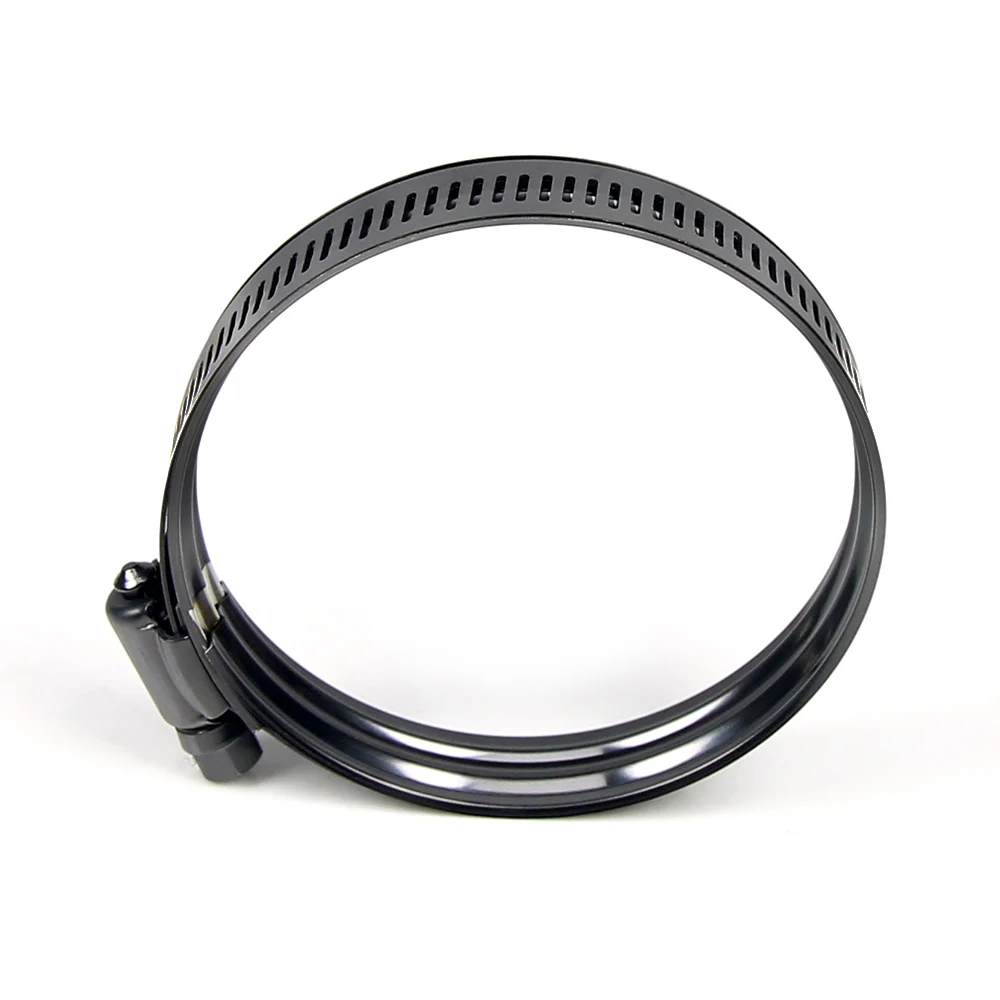 Black 37mm to 102mm American Double Layer Clamp Stainless Steel Hose Clip Clamp Kit Adjustable
