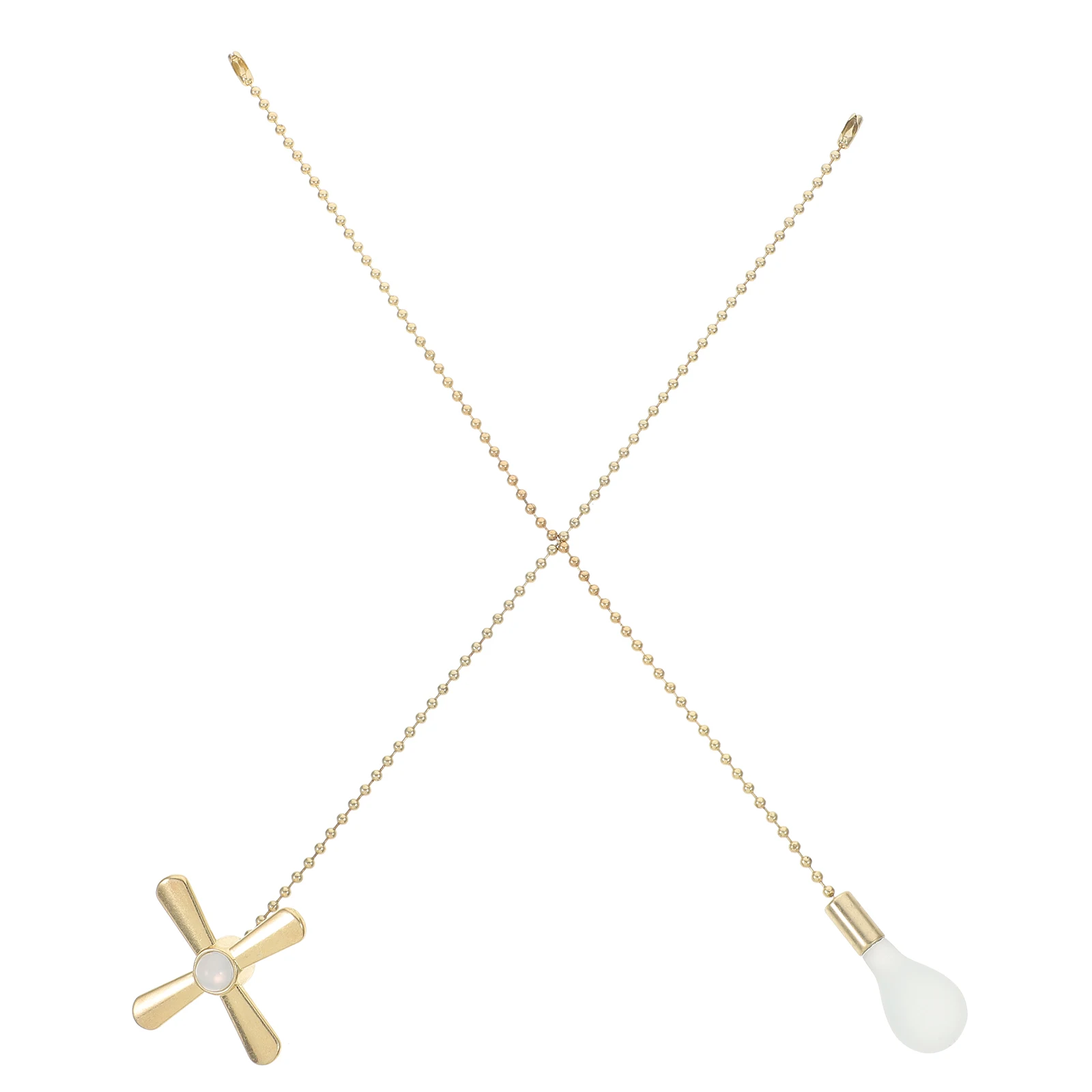 

1Set Vintage Ceiling Fan Pull Chain Retro Fan Light Bulb Shape Decorative Hanging Chain Extender for Ceiling Fans Lights