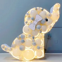 110cm KT Board Cute Elephant Mosaic Balloon Frame Baby Shower Party Decoration DIY Balloon Filling Box Birthday Weeding Backdrop