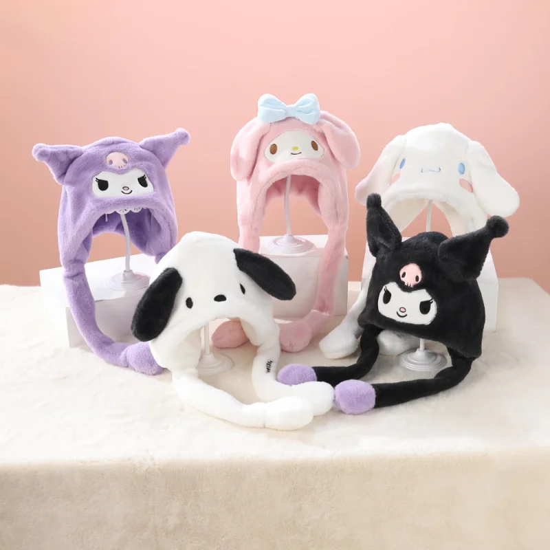 Anime Sanrio Series Winter Adult Hat Fashionable Cold-proof and Warm Hat Cartoon Kuromi Thickened High-value Hat for Women Gifts