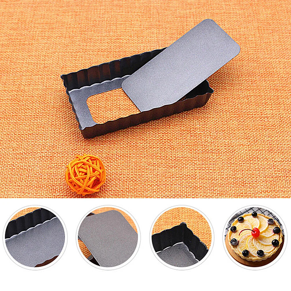 

4pcs 4 Inches Non-Stick Baking Pan Carbon Steel Oven Cake Tray Dishwasher Safe Greaseproof Pizza Bread Bakeware Live Bottom