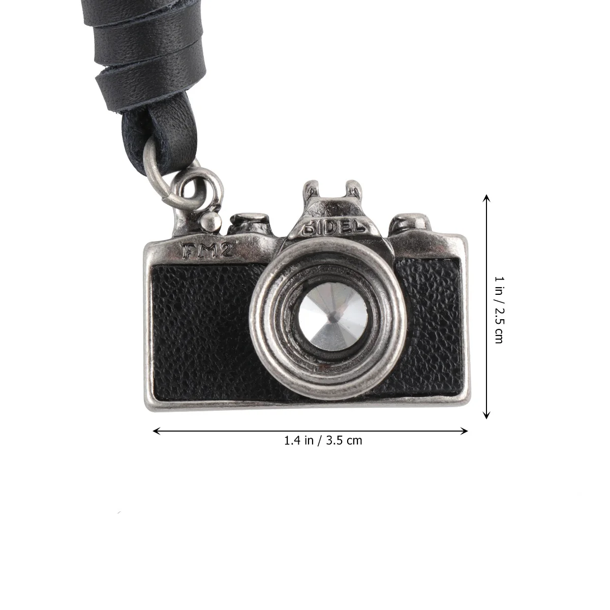 

Vintage Camera Necklace Adjustable Black Unisex Pendant for Couples Gift Idea High-Quality Crafted Real Alloy
