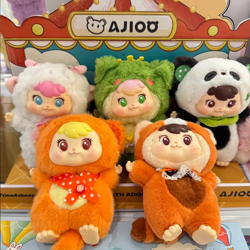 

Ajioo Adventure With Adorable Friends Vinyl Face Plush Series Blind Box Trendy Toys Backpack Decor Pendant Surprise Collect Gift