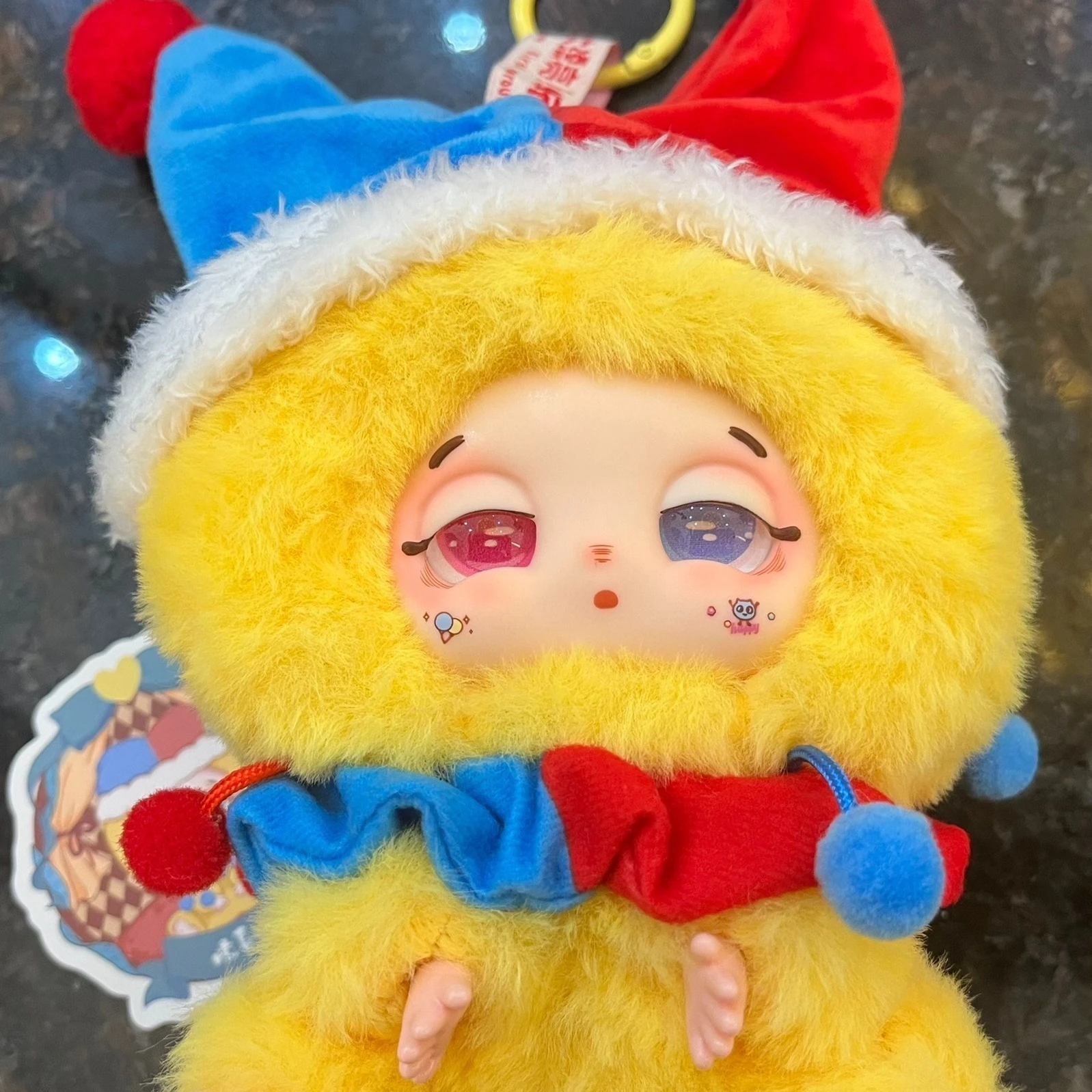 طفل ثلاثة نعسان رئيس حسن الحظ الهبة صندوق أعمى اللعب الفينيل الوجه أفخم زخرفة دمية حقيبة قلادة صندوق غامض مفاجأة الهدايا