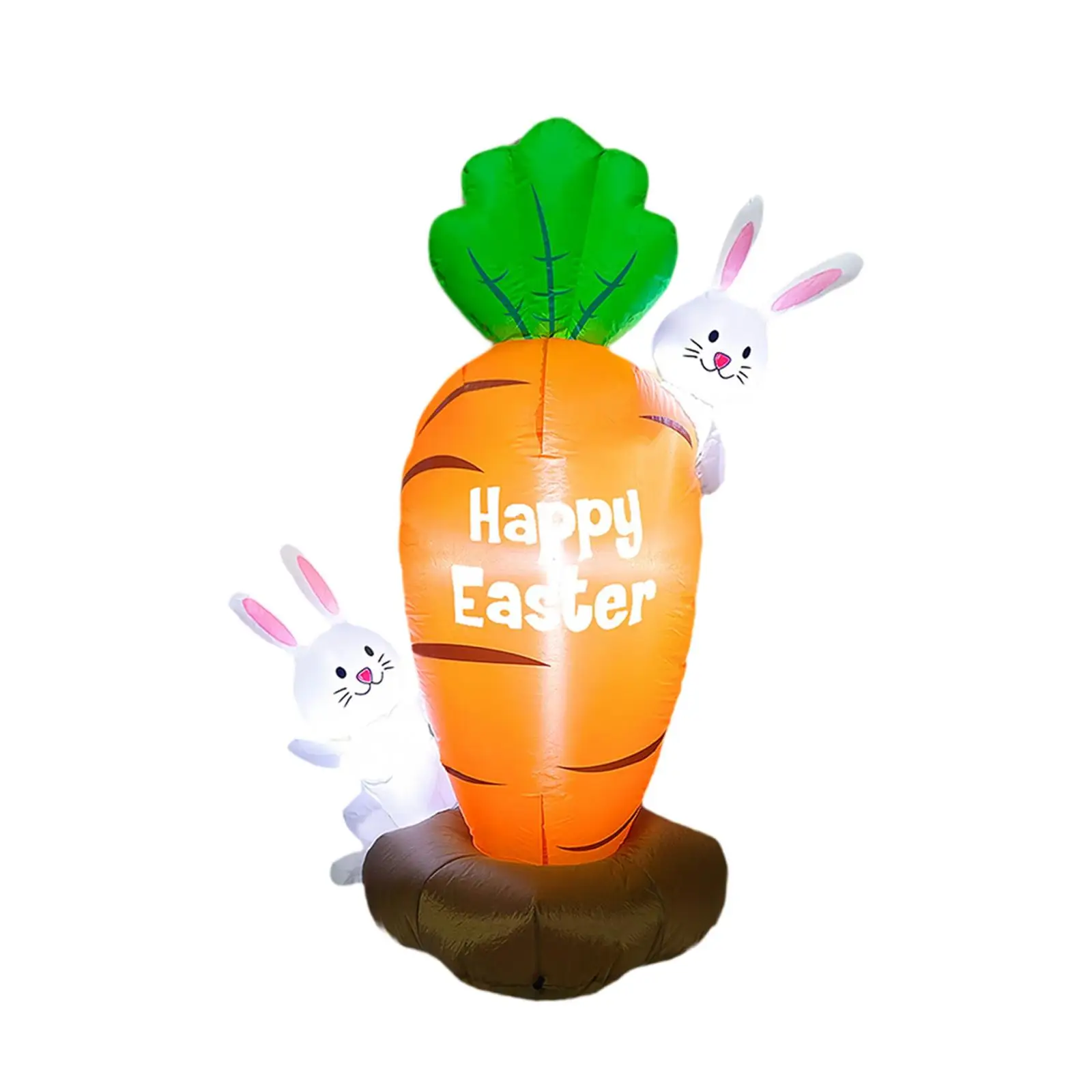 Easter Inflatable up Weatherproof Waterproof Funny Easter Inflatable Rabbit Toy for Outside Backyard Lawn