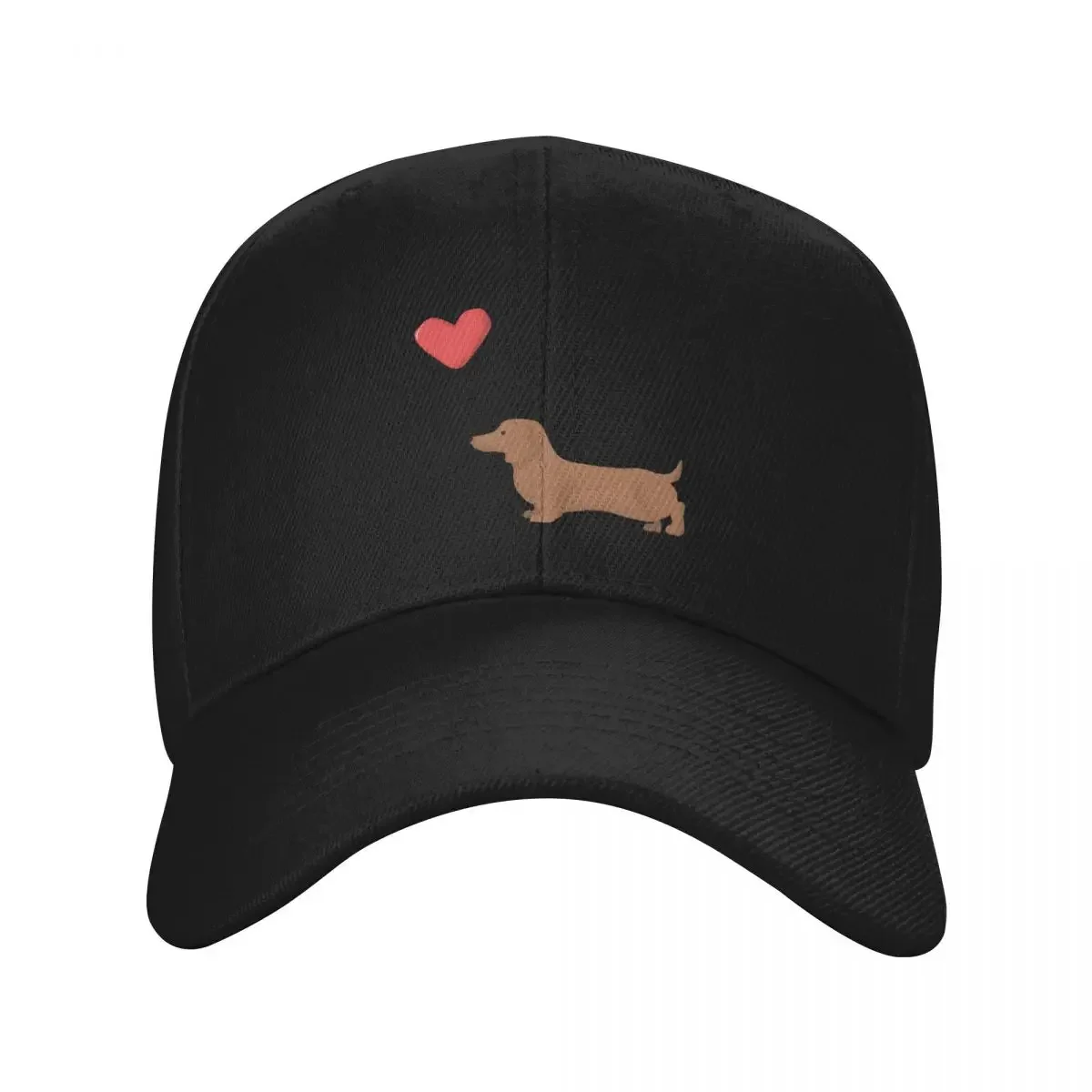 Sausage Dog Holding a balloon Baseball Cap Golf Hat Man birthday Mens Women's