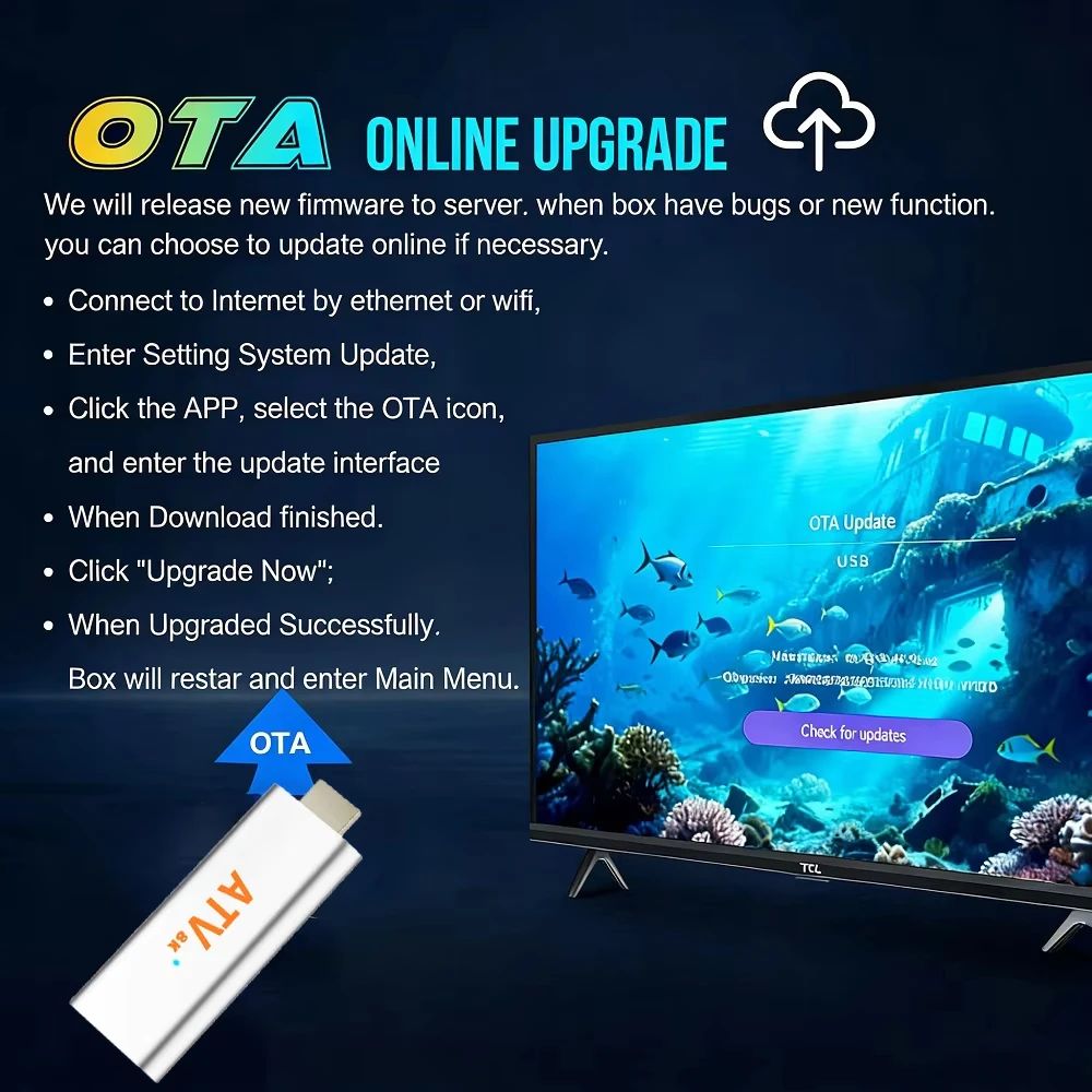 2026 Q15 ATV TV Stick Android 16 Allwinner H313 Dual WiFi Bluetooth 6.0 8K Ultra HD 8GB+256GB Voice Remote Google Assistant view 6