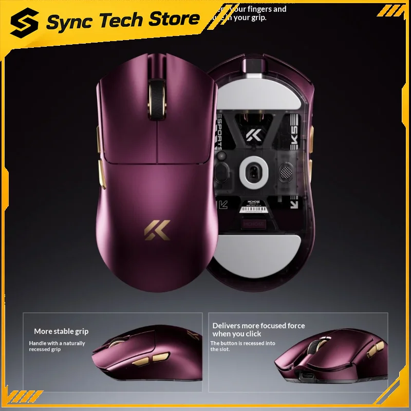 MCHOSE K5 Ultra Collector Edition Tri-mode Wireless Gaming Mouse PAW3955TI 45g Lightweight Symmetric Ergonomic 8K Hz For PC FPS