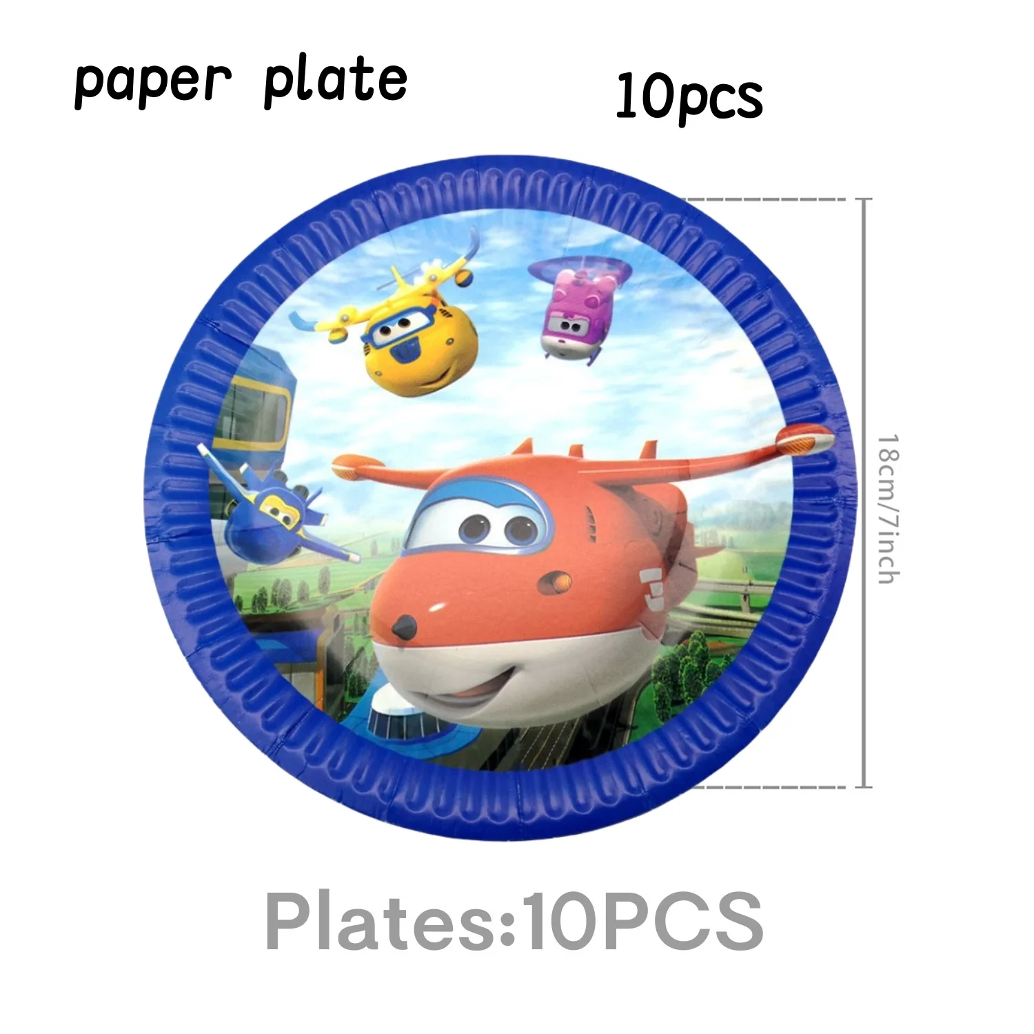 Super Wings Geburtstagsparty-Dekoration, Einweggeschirr, Teller, Tasse, Geschenktüte, Tischdecke, Babyparty, Kinderparty, Gastgeschenke
