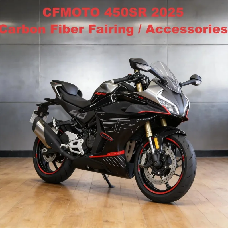 Full-Size Custom Motorcycle Body KitOEM 3K 100% Dry Carbon Fiber Motorcycle Fairing Kit For CFMOTO 450SR 2025 Carbon Fiber Fair
