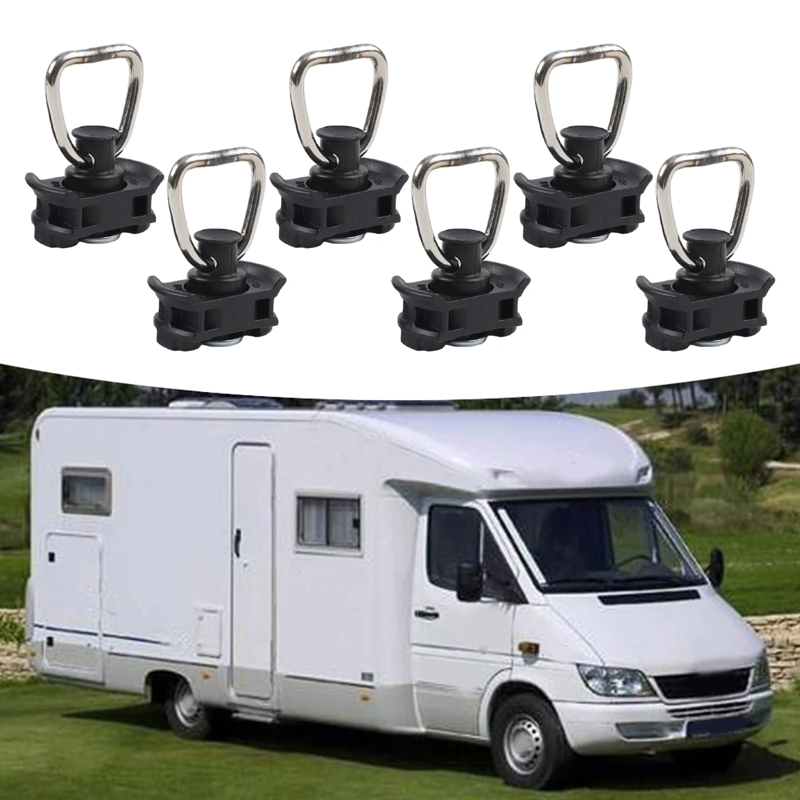 

6pcs Stainless Steel Track Lock End Fitting Fixed Buckle for Airline Rail Suitable for For Rv Trailers Campers