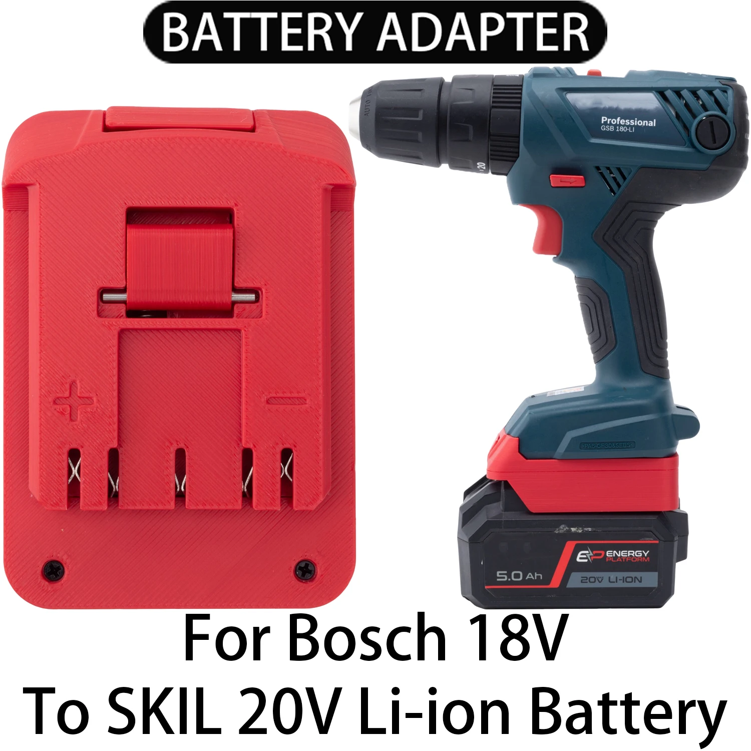 

Battery Adapter Converter For Bosch 18V LI-ion Tools To SKIL 20V Li-ion Battery Adapter Converter Accessory PR0601B