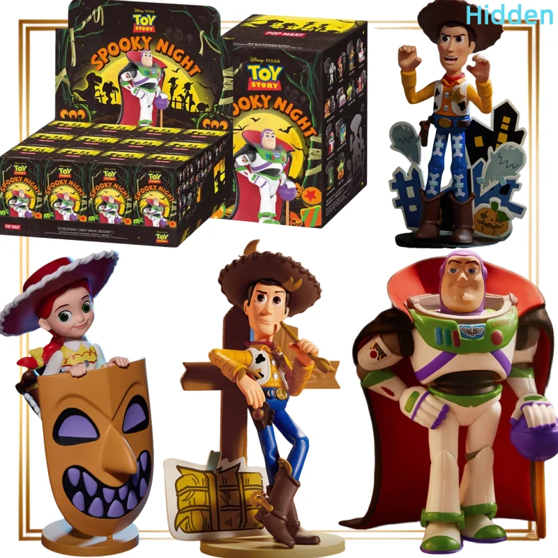 

Pixar Fright Night Series Blind Box Halloween Gifts Ornamental Decoration Surprise Gift Box Tabletop Toys Buzz Lightyear Anime