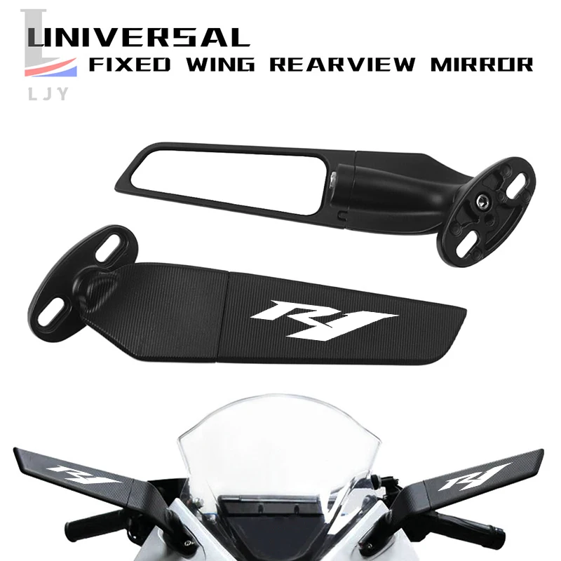 Motorcycle Mirrors Stealth Winglets Mirror Caps For Yamaha YZFR1 YZF R1/R1M/R1S R6 YZF R1