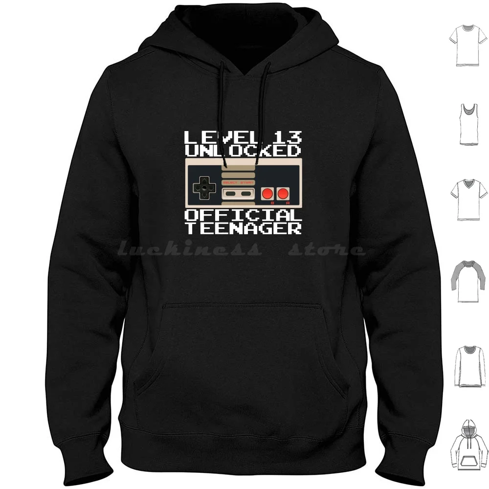 

Level 13 Unlocked Official Teenager 13Th Birthday Gift Hoodies Long Sleeve Official Teenager Level 13 Unlocked Level 13