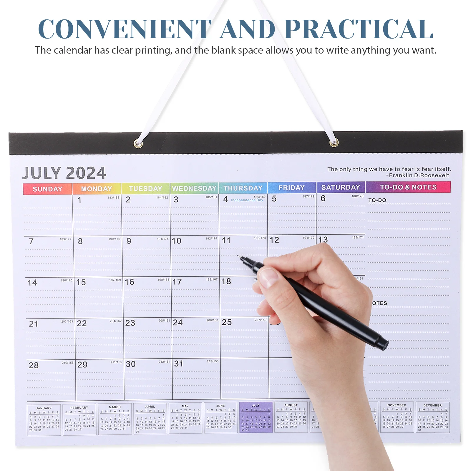 

Monthly Wall Holiday Planning English Daily Calendar For Office Home Sturdy Clear Printed Hanging Calendar Decor Printing