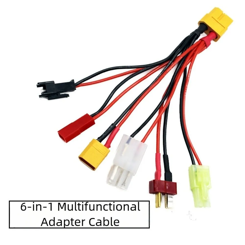 Parallel Charging Cable for RC Battery with For XT60 to T Connector and SM2P Terminal Wire for Multiple Device Charging