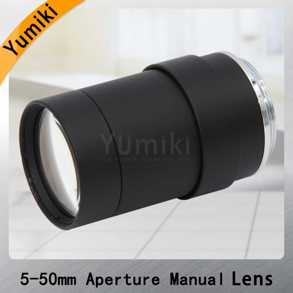 Yumiki 3MP 5-50mm Megapixel MP HD manual focus manual iris vari-focal CMOS/ CCD CCTV camera lens 1/2.7 CCTV lens CS mount