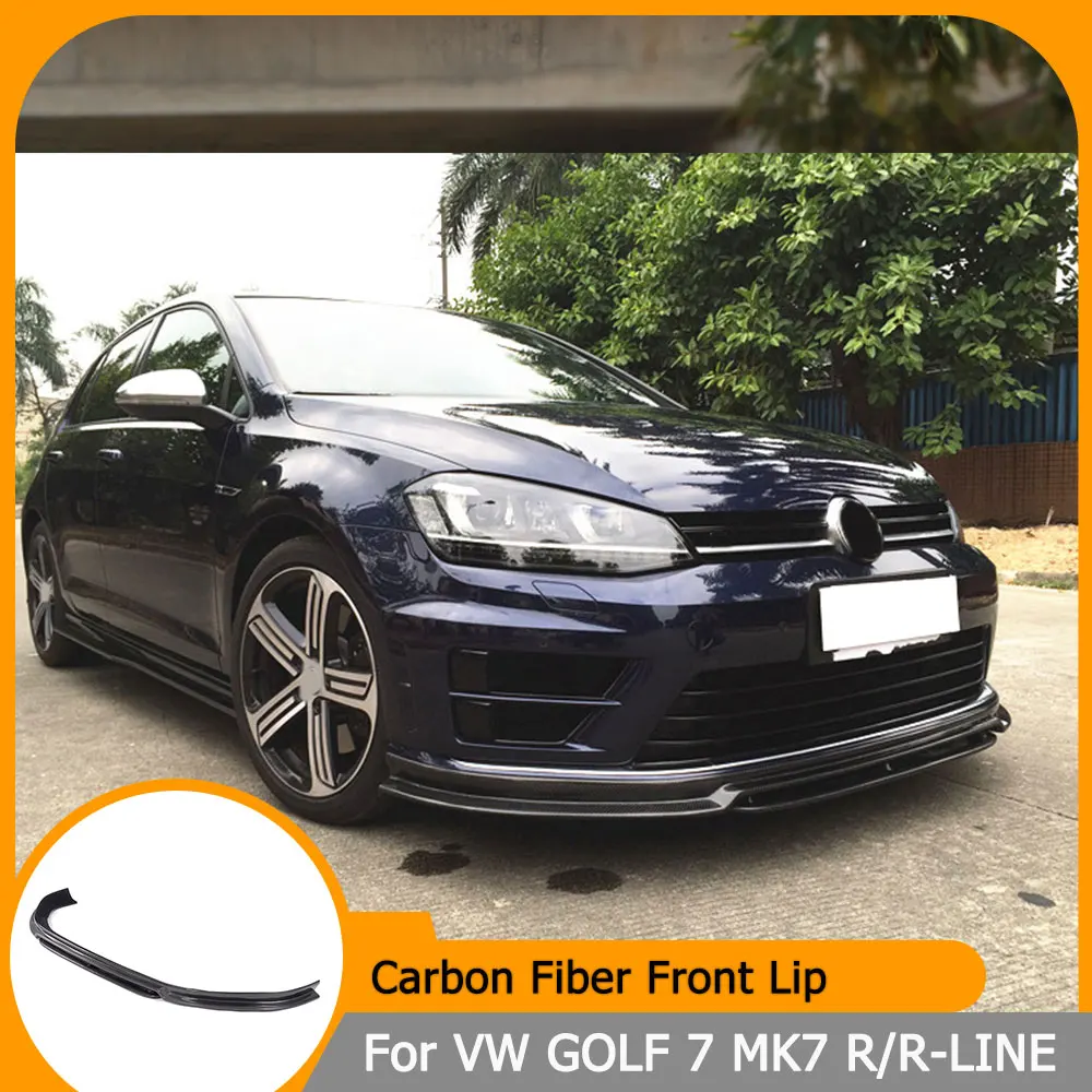 

2PCS/Set Carbon Fiber Front Bumper Lip Spoiler Splitters for Volkswagen VW GOLF 7 VII MK7 R/R-LINE Hatchback 2014-2017 Front Lip