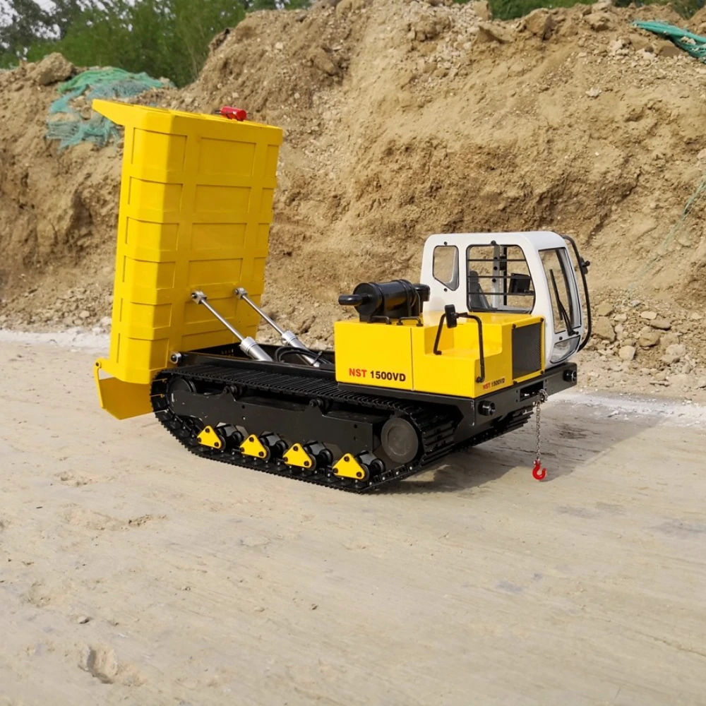 RC شاحنة قلابة معدنية 1/12 كامل المعادن الزاحف شاحنة هيدروليكية التحكم عن بعد نموذج RTR فرش لودر أطفال بالريموت كنترول نموذج