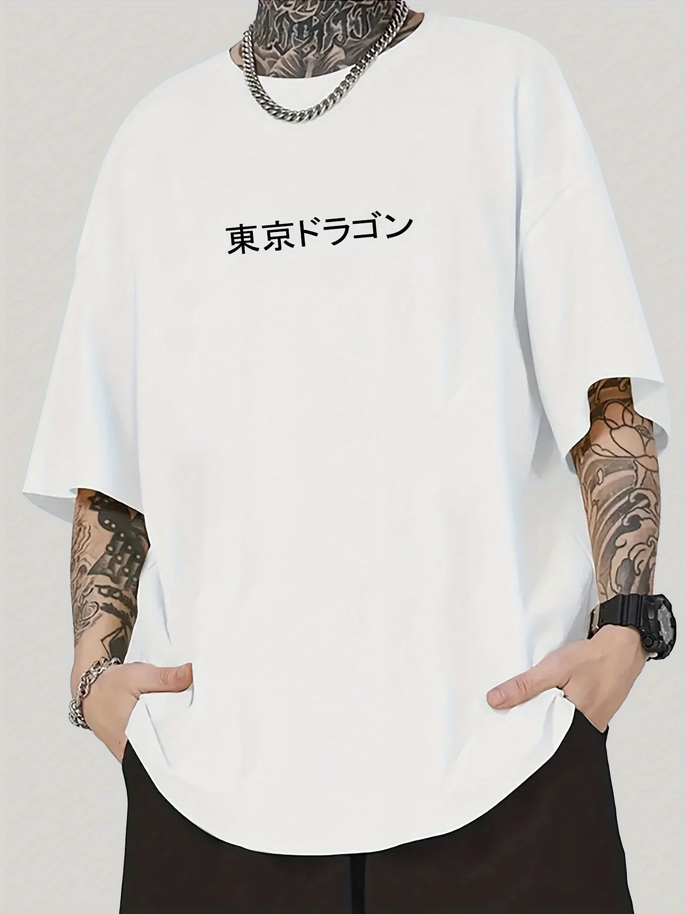Japanese Stylish Print Summer Spring Tee For Men Casual Short Sleeve Fashion Style T-Shirt Sporty New Arrival Novelty Top