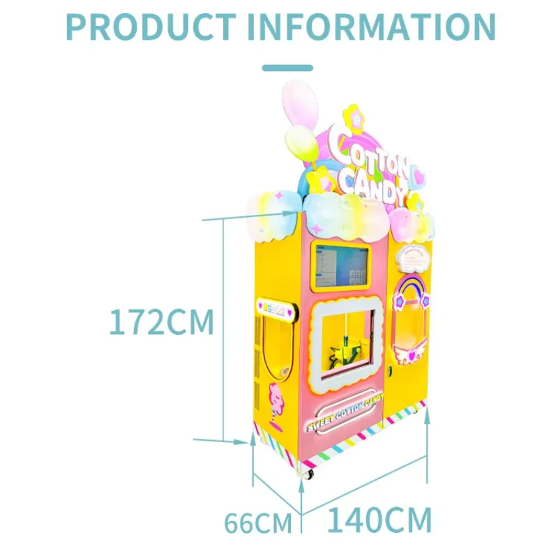 YG China Exclusive Automatic Cotton Candy Machine 4 Layer Flower Shaped New Party Supplies Cotton Candy Vending Machine Price