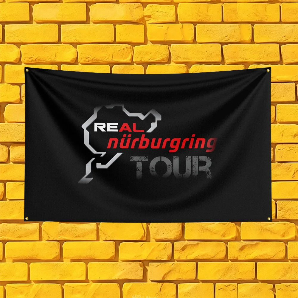 German Nordschleife Race Track Style Auto Flag 3x5 FT Polyester Decorative Banner For Car Show Wall Decor Fan Gift