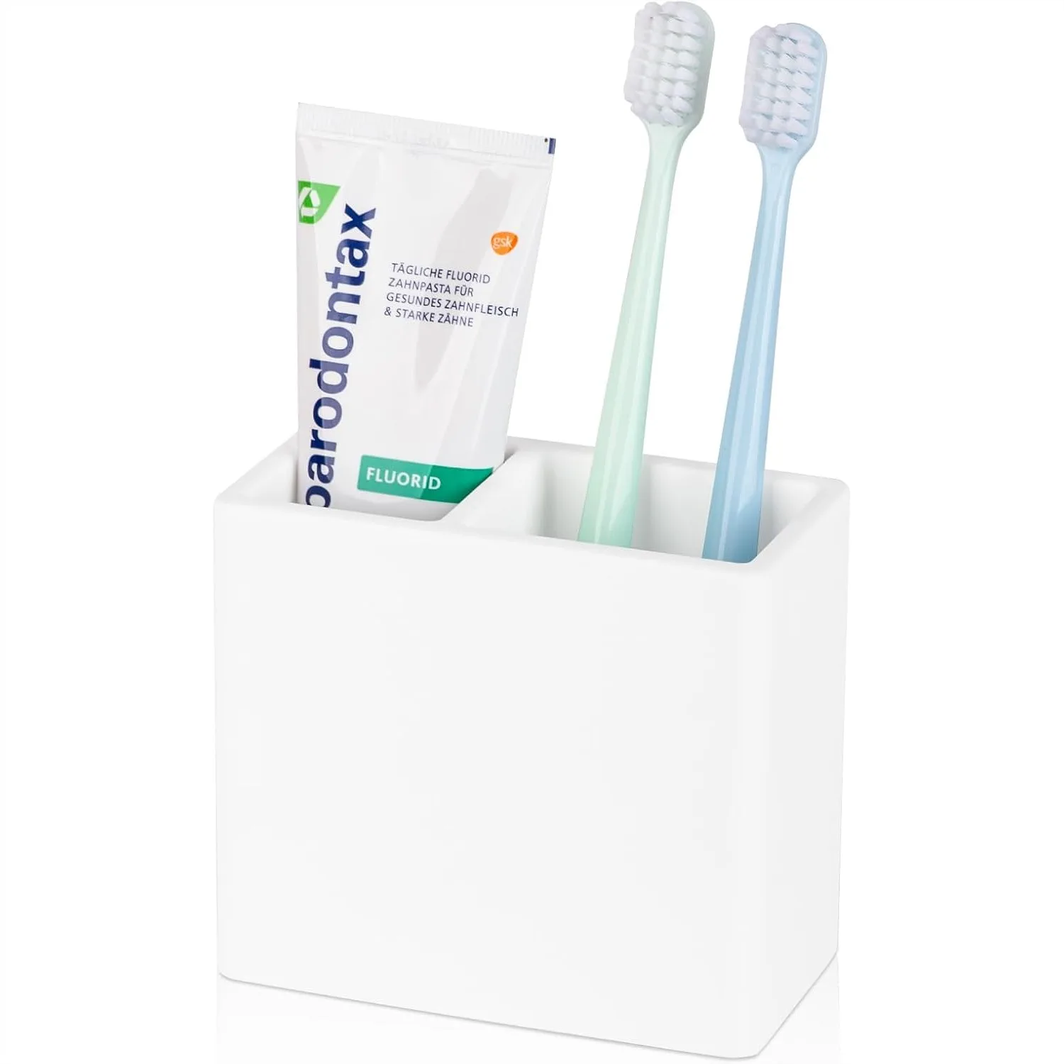 Diatomite Toothbrush Holder with Fast-Drying Base for Bathroom Countertop Storage