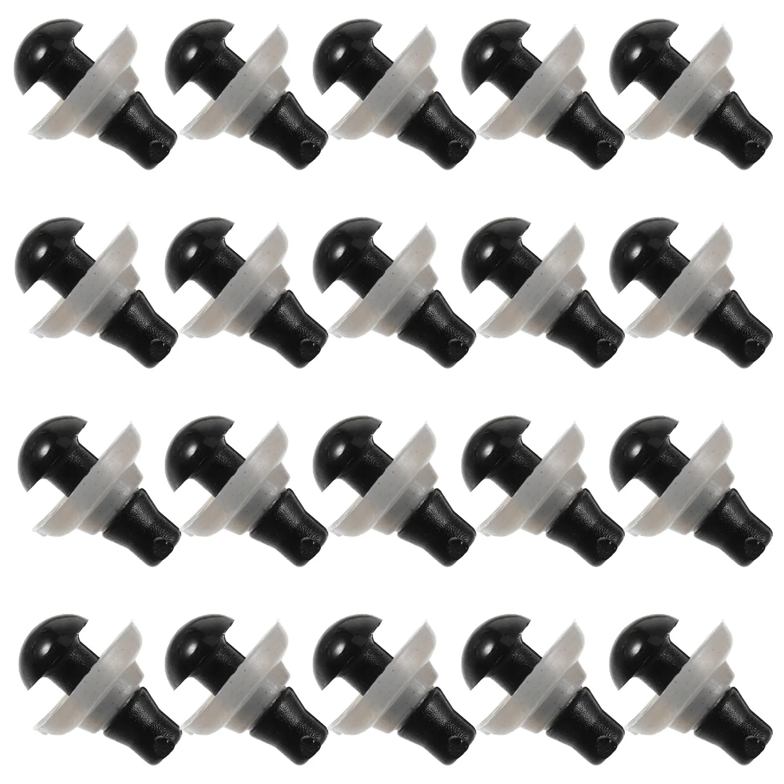 Black Plastic Safety Eyes 600 Pieces 6mm for Stuffed Animals Crochet Dolls Sewing DIY Craft Supplies