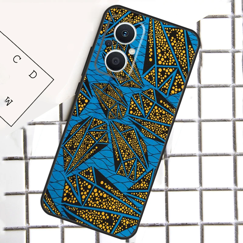 African Fabric Print Cover For OPPO Reno 7 6 4 5 8 Lite 8T 4Z 5Z 10 Pro OPPO Find X5 Lite X3 X2 Neo X6 Pro Case image 3