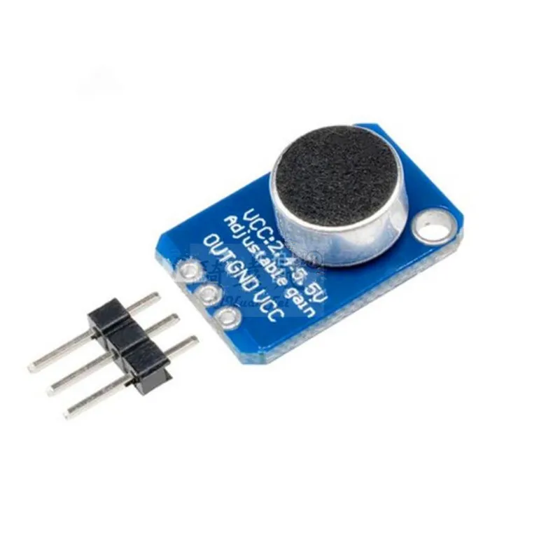 AMP 마이크 조정 가능 모듈 MAX4466 오디오 증폭기