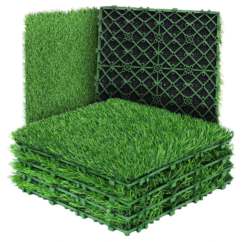 

Balcony Terrace Decoration Artificial Turf Tile Interlocking Lawn Synthetic Fake Grass