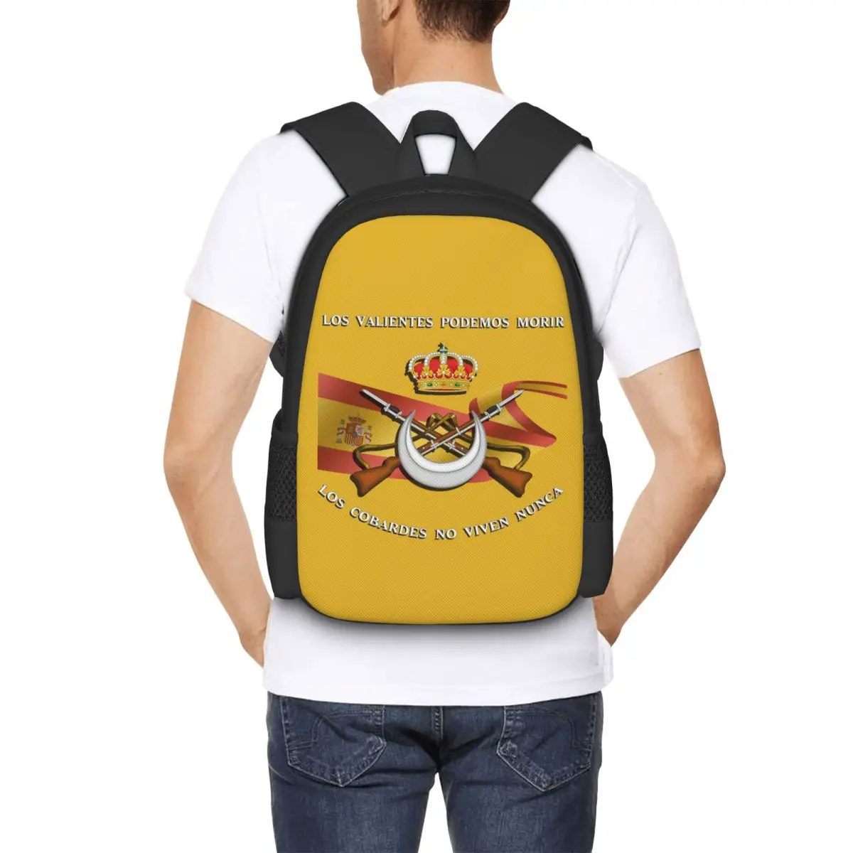 

Spanish Legion Flag Spain Army Proud Student Backpack School Bag Hiking Travel Daypack for Men Women Bookbag Shoulder Bags