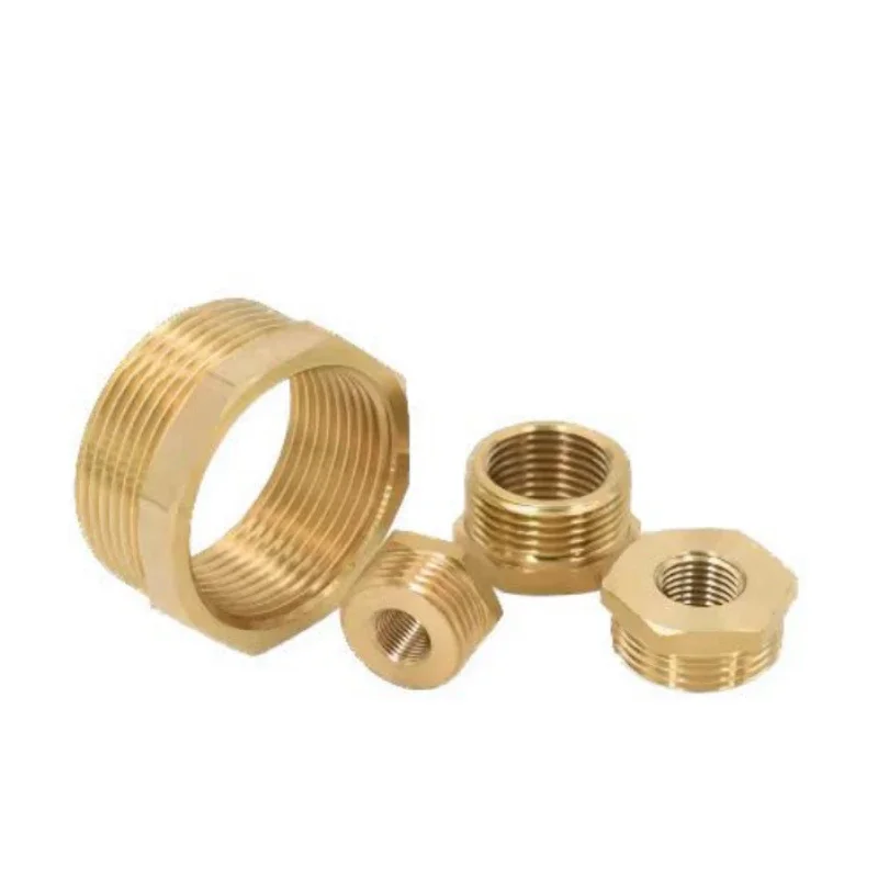 Brass Adapter Fitting BSP Reducing Hexagon Bush Bushing Male to Female Connector Fuel Water Gas Oil 1/8